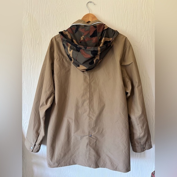 Herschel Men’s Tan Stowaway Mac Shell Windbreaker Jacket Coat - Picture 3 of 16